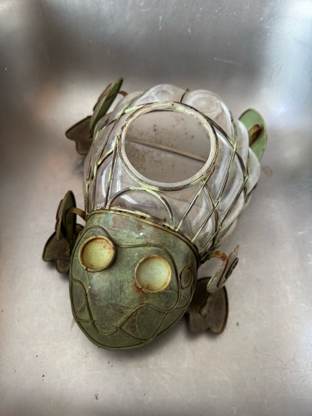 Decorative Green Turtle Planter
